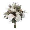 Dekoracyjne kwiaty ślubne panna młoda bukiet po rekwizyty Hands Trzymanie sztucznego kwiatu do dekoracji imprez zaręczynowych