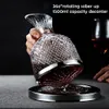 Strumenti da bar Bicchiere da decanter per vino rotante a 360° Dispenser per decanter da 1500 ml Bottiglia di vetro di cristallo Aeratore per vino Brocca a specchio Decorazione bar regalo 230831