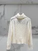 Women's Sweater's Crochet Hollow Out Turtleneck Sweater 100 Wool Solid Color Temperment Autumn Winter Long Sleeve Jumper for Lady 2023 230831