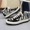 Geklede schoenen Veterschoenen Canvas Heren Casual laars Heren enkellaarsjes Zebra Luipaard Heren Outdoor Sport Sneakers Trend Ins Zapatilla Hombre 230830