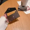 6 Color Luksusowy projektant torebka klęska Kobiety klasyczny grafitowa torba portfela uchwyt karty paszport Kluczowa woreczka męska kieszeń na suwak na brelok