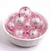 Party Games Crafts Kwoi Vita Colorful Color Bulk Price 20MM Chunky Acrylic Silver Foil Beads 100pcs For Kids Necklace Jewelry 230830