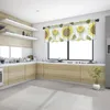 Rideau fleur tournesol motif cuisine petite fenêtre Tulle transparent court chambre salon décor à la maison Voile rideaux