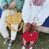 Evening Bags Cute Cartoon Shoulder Tote Bag Fruit Banana Apple Embroidered Canvas Ladies Crossbody Messenger Women Mini Handbag Purse 230831