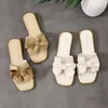 Slippers Vlinderdas Voor Dames Zomer 2023 Comfortabele en casual Fairy Wind platte sandalen