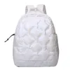 Mochila ultraleve inverno quente espaço para baixo mulheres sacos de escola para meninas moda tendência leve viagem de algodão 230831