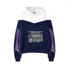 Sweats à capuche pour femmes Ateez The World Ep.2 Outlaw Femmes Hors-épaule Sexy Pull Fille Sweat-shirt Casual Automne Kawaii Sweat À Capuche Kpop Streetwear