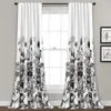 Curtain Modern Elegant Spring Flowers Plants Vine Green 2 Pieces Thin Window Drape For Living Room Bedroom Decor