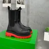 Tire Designer Damenstiefel, Luxusschuhe, dicke Sohlen, mittelhohe High-Top-Schuhe, Chelsea-Stiefel, englische Leder-Schornsteinstiefel, Martin-Damenstiefel, Größe 35–40