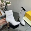 New Fashion Designer Boots Luxury Metal Buckle Decorative Genuine Leather Martin Boots Black White Over Knee Boots 35-42 With Box