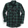 Camisas casuais masculinas homens xadrez flanela camisa de mangas compridas dois bolsos design moda impresso botão EUA tamanho S M L XL 2XL 230830