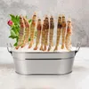 Plates Seafood Bucket Restaurant Barrel Practical Metal El Container Vegetable Planter