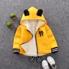 Down Coat Winter Cotton Children Girls Cartoon Thickning Håll WARM Western Style Cotton Padded Jacket för 1-6Y