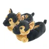 Pantoufles Millffy classique berger allemand en peluche chien Animal noir et beige Costume chaussures 230830