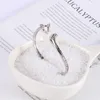 Bangle Fashion Women Exquisite Zircon Copper Silver Plated Cute Red Eyed Animal Shaped Armband