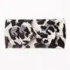 Novo bebê leopardo impressão bandana acessórios de cabelo crianças borda larga traceless bowknot headbands crianças faixa de cabelo