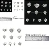 Charms Nya 144 st Zinc Alloy Heart Pendants Charm Mixed Antique Sier Plated Metal Smyckesfynd för DIY Drop Leveranskomponenter Dhirx