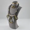 Naszyjniki wiszące etniczny w stylu artystycznym naszyjnik z zestawu kolczyki vintage kolorowe masywne kolczyki dla kobiet biżuteria ozdobna 230831