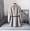 OC000215 # Cappotto invernale da donna Velluto imitazione pelle di visone Pelliccia da donna di media lunghezza Pelliccia ecologica integrata LOGO personalizzato