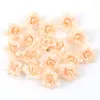 Dekorativa blommor 10st konstgjord blomma 4,5 cm silke rose huvud för bröllop hem år dekoration diy garland scrapbook present box hantverk