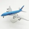 Flygplan Modle Scale 1/350 Längd 20 cm Korean Air A380 Metal Diecast Airplane Plan Model Aircraft Toys Gift for Boys Children Child Collection 230830