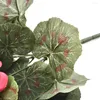 Fleurs décoratives géranium artificiel rouge rose, plante simulée en pot, fleur ne se décolore pas pour jardin de mariage 36cm