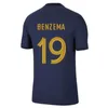 2022 French BENZEMA MBAPPE New Jersey 22/23 GRIEZMANN POGBA KANTE maillot Footwear Top DE VARANE SALI DIGNE GIROUD Football Men's Kids' Set