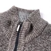 Jaquetas masculinas de alta qualidade outono inverno jaqueta masculina fino ajuste gola com zíper jaqueta masculina algodão sólido grosso quente camisola 230831