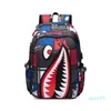 19 inches Big Size Backpacks Unisex Cartoon Shark Mouth Shoulder Bag Students Schoolbag Book Packs Junior High School