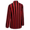 Women's Blouses Vertical Striped Blouse Women Red And Black Stripes Streetwear Loose Long-Sleeve Elegant Shirts Pattern Clothes Big Size