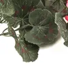 Fleurs décoratives géranium artificiel rouge rose, plante simulée en pot, fleur ne se décolore pas pour jardin de mariage 36cm