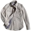Erkekler deri sahte gömlek ceket keçi Beyaz Batı tarzı vintage dış giyim 230831