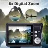 Camcorders 720P Digital Camera Video Camcorder 18MP Photo 8X Zoom Anti-shake 2.7-inch TFT Screen Built-in Lithium Battery for Kids Teens Q230831