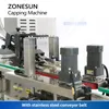 ZONESUN ZS-XG440T2 Machine de cachetage automatique de bouteille de capsuleuse de torsion scelleuse de pot équipement d'emballage de Sauce de pâtes de Ketchup