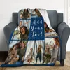 Coperta personalizzata con foto, immagini, testo, regalo per compleanno, Natale a mamma, papà, nonno, nonna, zia, sorella, amiche, coperta personalizzata in flanella