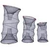 Accessoires de pêche 40 * 80CM télescopique pliable écrevisse crabe piège à poisson filet crevette homard Cage pliable Portable pêche pliant Catchers Creel 230831