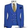 Abiti da uomo Blazer Abito bianco su misura da uomo Set Sposo Uomo Giacca con bottoni dorati Cena Prom Smoking da sposa Blazer da lavoro 290x