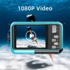 Kameror 10ft vattentät kamera Foto 30MP Video 1080p2,7 tum LCD Elektronisk bildstabilisering Face Erkännande Undervattens Q230831