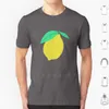 Herr t -skjortor härliga citroner citrus gult mönster på klassisk blå skjorta tryck för män bomull cool tee citron frukt fruktig frukt