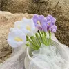 Fiori decorativi Calla Lily lavorata a mano Fiore artificiale Finto fatto a mano all'uncinetto Bouquet finto Decorazione di nozze Decorazioni per la casa