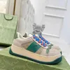 Designer Screener Casual Shoes Män Kvinnor Slästa dubbla lyxiga sneakers Låga damer Kristaller Sko Bi-färg Rummi Chunky Sole Sneakers 05