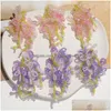 Charms 1Pcs Dream Girl Feeling Vine Stripe Tassel Flower Diy Handwoven Beaded Hair Clips Accessories Earwear Material Wholesale Drop D Dhjrp