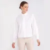 Женские блузки женская рубашка 2023 Осенний фонарный рукав белый