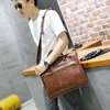 Kolejki marki Mężczyznę Torebka Crazy Horse Pu skórzana torba podróży Business Men Tote Bags Man Casual Crossbody 230830