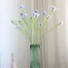 Kwiaty dekoracyjne 4PCS Nordic Blue Long Branch Starry Cornflower Silk sztuczny domek Dekoracja przyjęcia weselnego Flours Fleurs Artififileles