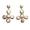 Ear Cuff YYGEM Gold plated Cross shape Natural Freshwater Cultured White Coin Pearl Crucifix Drop Stud Earrings Fashion Jewelry For Gift 230831