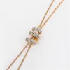 Подвесные ожерелья 2023 Высококачественный металлический металлический килограмм Кристаллический жемчужный колье -кожурный свитер Patry Jewelry 230831
