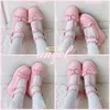 Dress Shoes Sweet Heart Buckle Wedges Mary Janes Women Pink T-Strap Chunky Platform Lolita Shoes Woman Punk Gothic Cosplay Shoes 43 230830