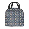 Ice Packsisothermic Påsar 2023 Midnight Paisley Isolated Lunch Tote Bag For Women Geometric Floral Texture Portable Cooler Thermal Bento Box School 230830