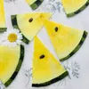 Decorative Flowers 2PCS/6-8cm Nature Real Watermelon Specimens Pressed Yellow Slices Embossed DIY Plant Material Drip Glue Phone Case